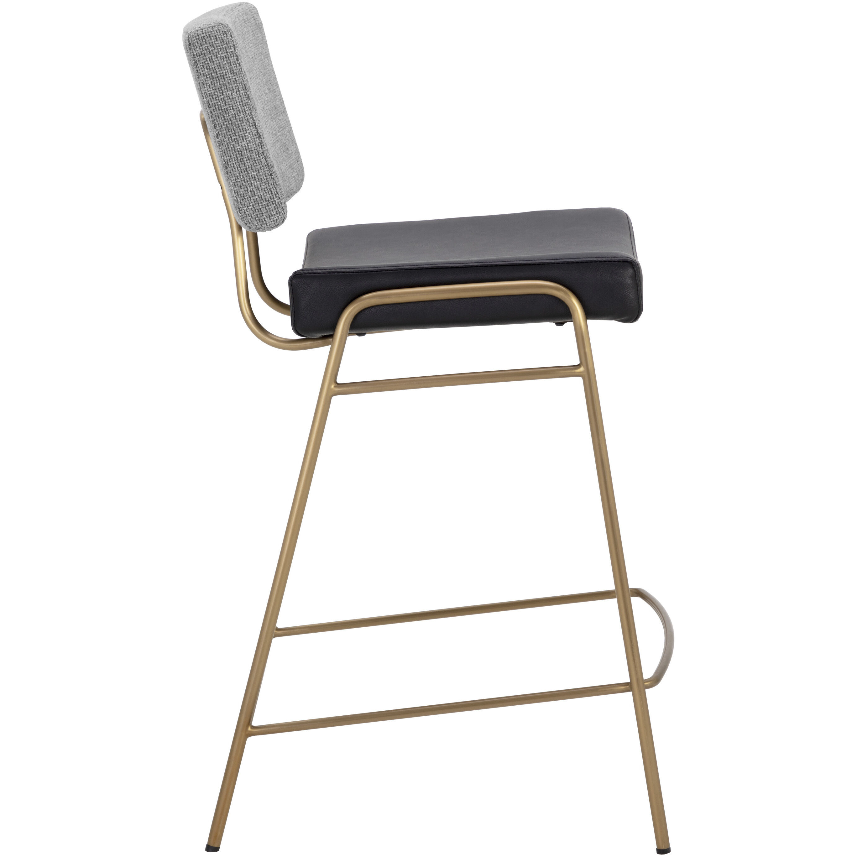 Brinley 36.75 inch Gold / Nightfall Black / Chacha Grey Counter Stool